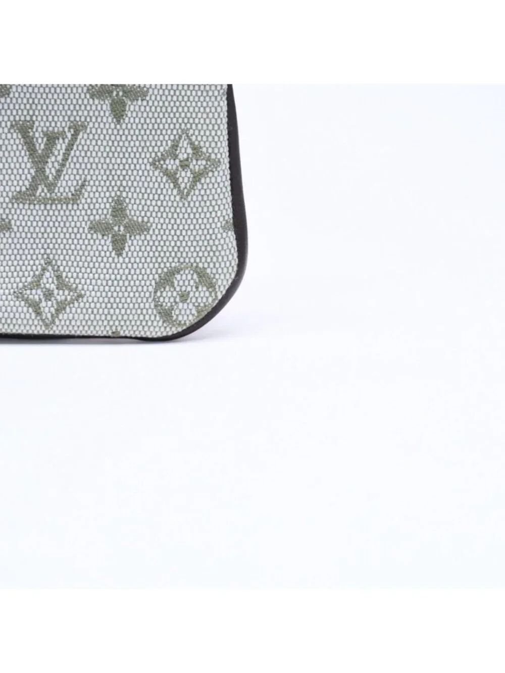 Louis Vuitton Monogram Mini Pochette Cles Coin Purse Canvas Gold Green